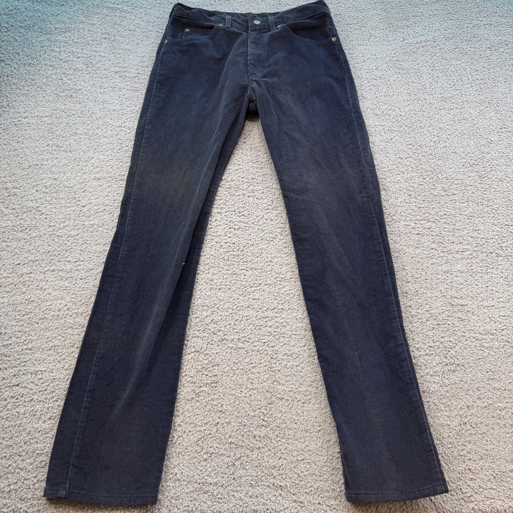 Vintage LL Bean Double L Jeans Navy Blue Corduroy Jeans Pants Made in USA 32x34